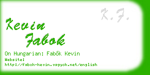 kevin fabok business card